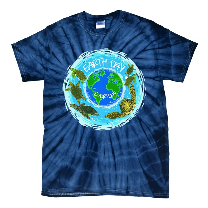 Cute Sea Turtles Earth Day Everyday Environmentalists Tie-Dye T-Shirt