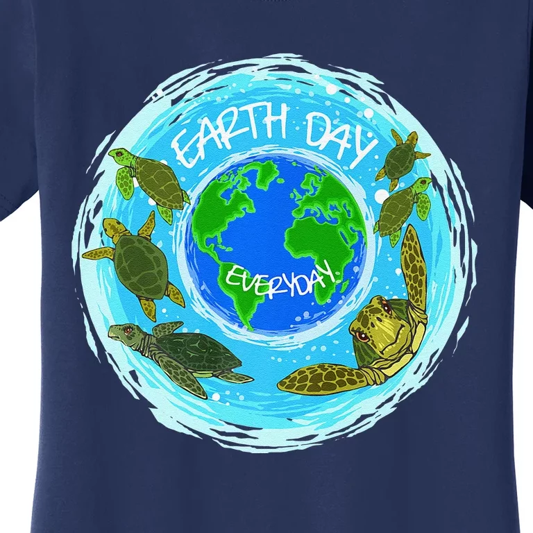 Cute Sea Turtles Earth Day Everyday Environmentalists Women's T-Shirt