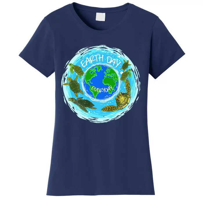 Cute Sea Turtles Earth Day Everyday Environmentalists Women's T-Shirt