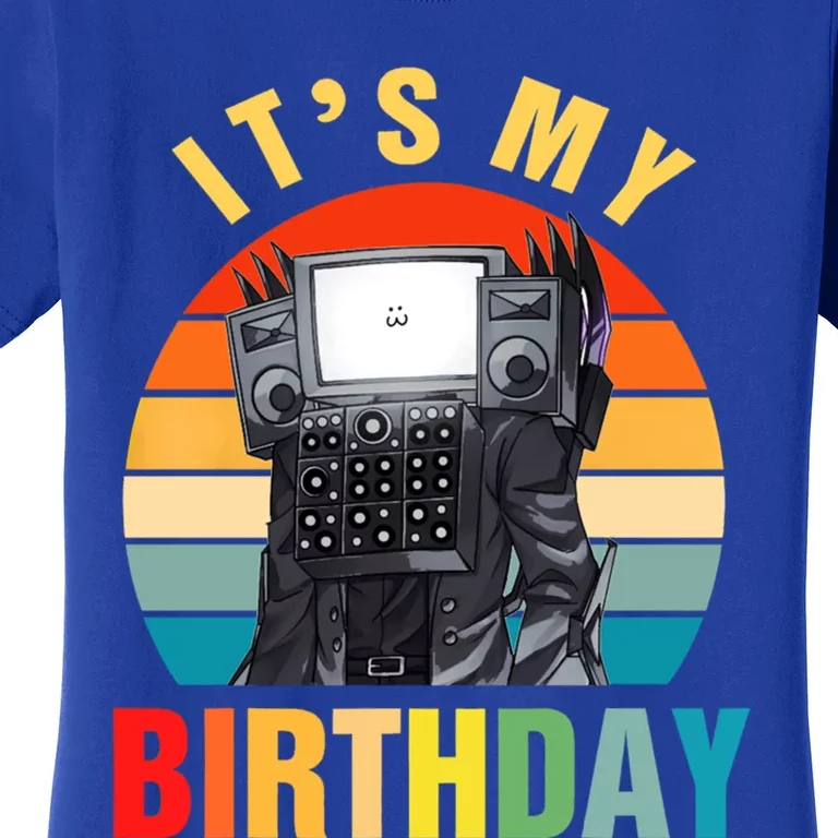 Camera Speaker Tv Video Game Birthday Funny Gift Cool Gift Women's T-Shirt