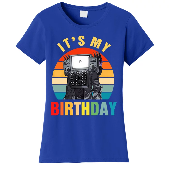 Camera Speaker Tv Video Game Birthday Funny Gift Cool Gift Women's T-Shirt