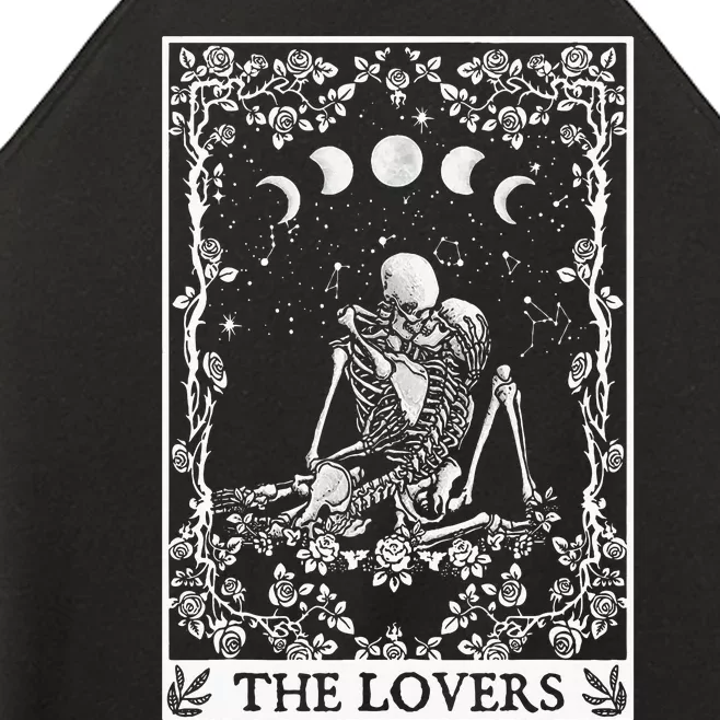 Celestial Skeleton The Lovers Tarot Card Moon Reading Holder Women’s Perfect Tri Rocker Tank