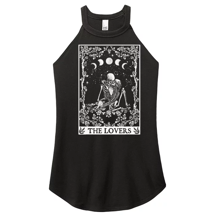 Celestial Skeleton The Lovers Tarot Card Moon Reading Holder Women’s Perfect Tri Rocker Tank