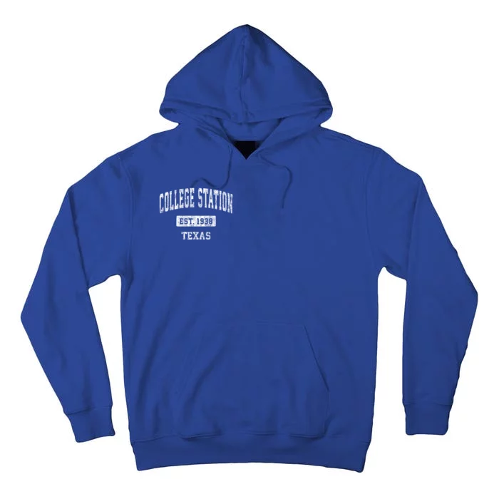 College Station Texas Tx Vintage Established Sports Design Tall Hoodie