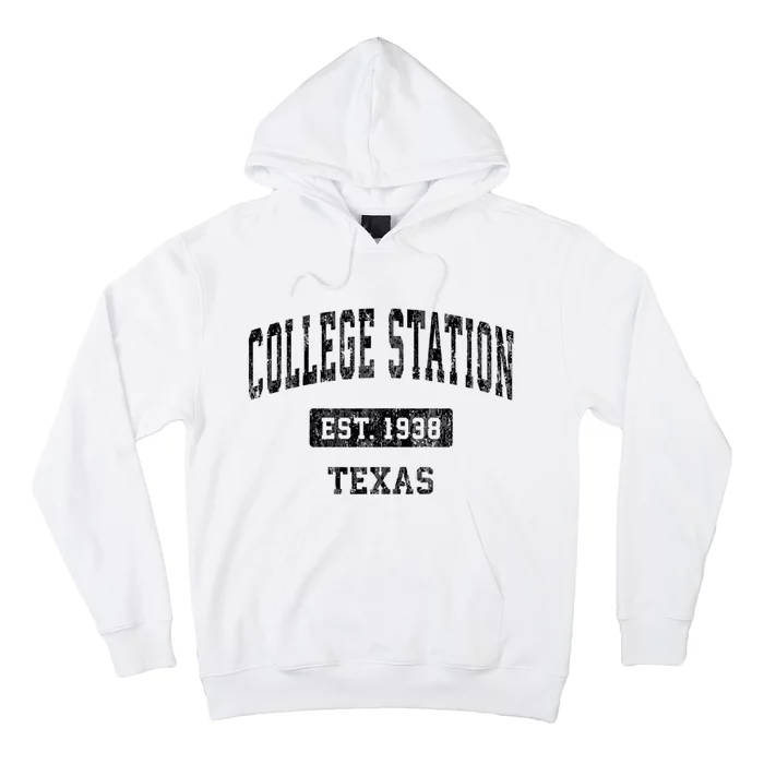 College Station Texas Tx Vintage Established Sports Design Hoodie