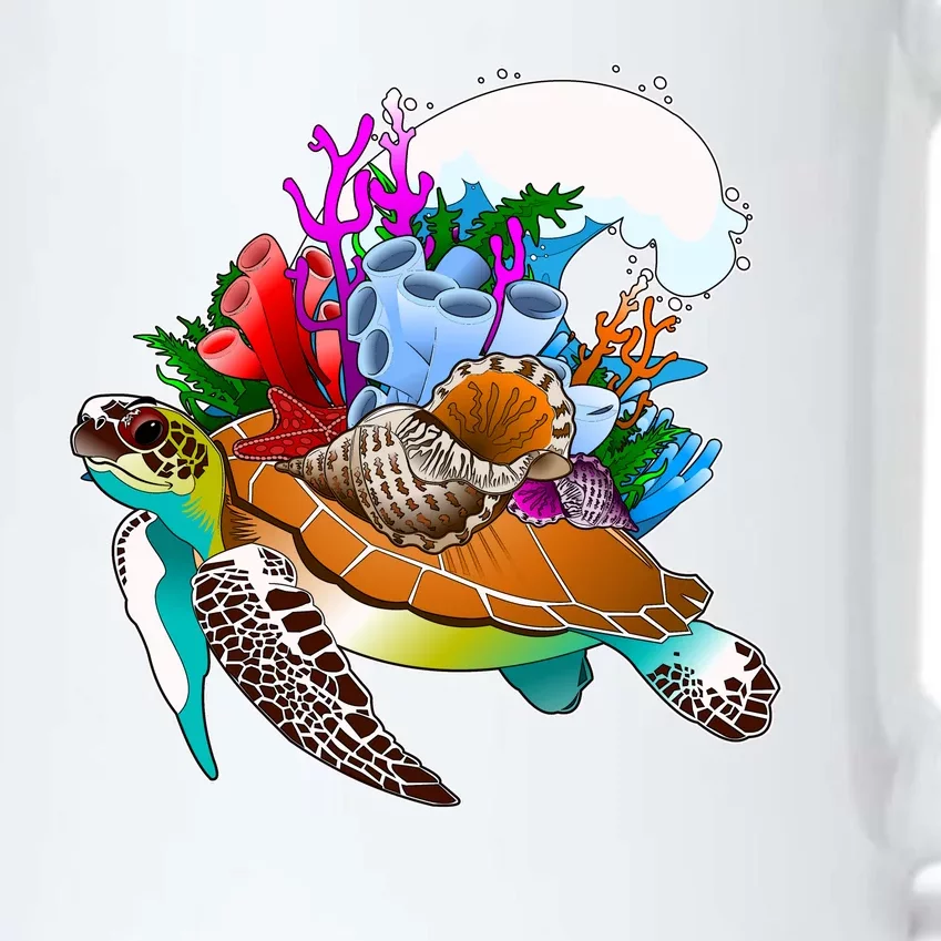 Cool Sea Turtle Ocean Life Black Color Changing Mug