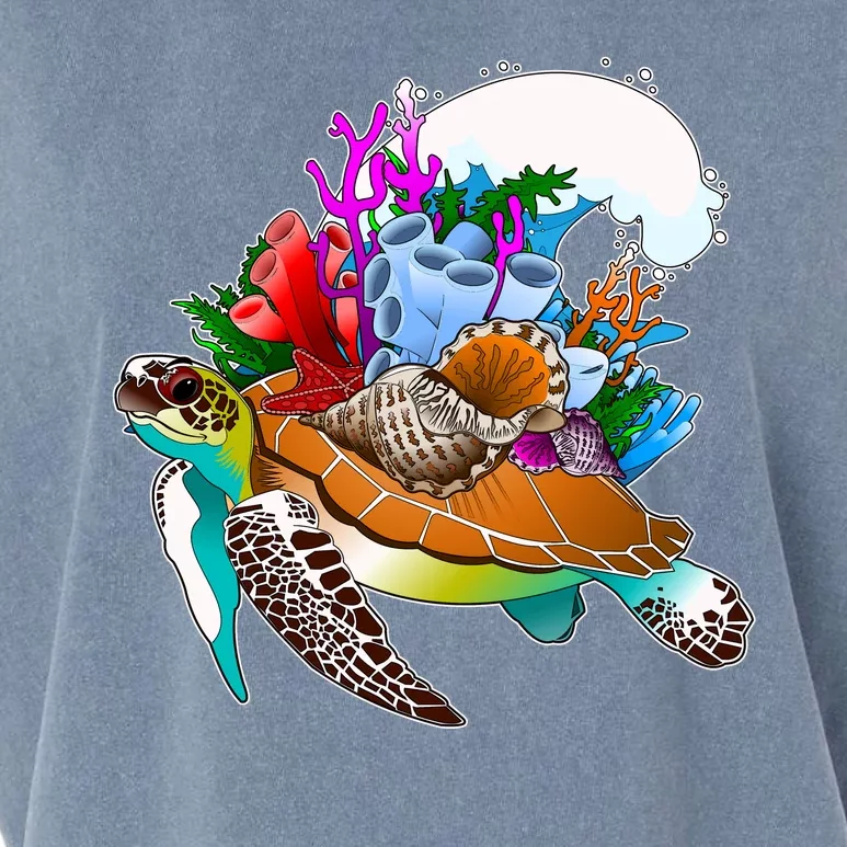 Cool Sea Turtle Ocean Life Garment-Dyed Women's Muscle Tee