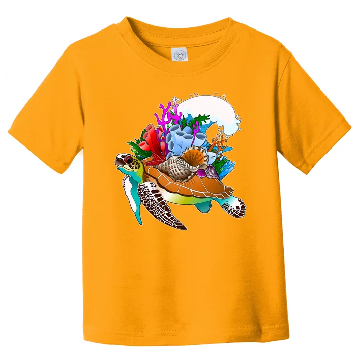 Cool Sea Turtle Ocean Life Toddler T-Shirt