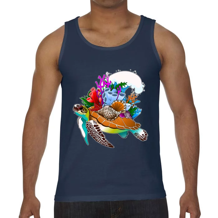 Cool Sea Turtle Ocean Life Comfort Colors® Tank Top