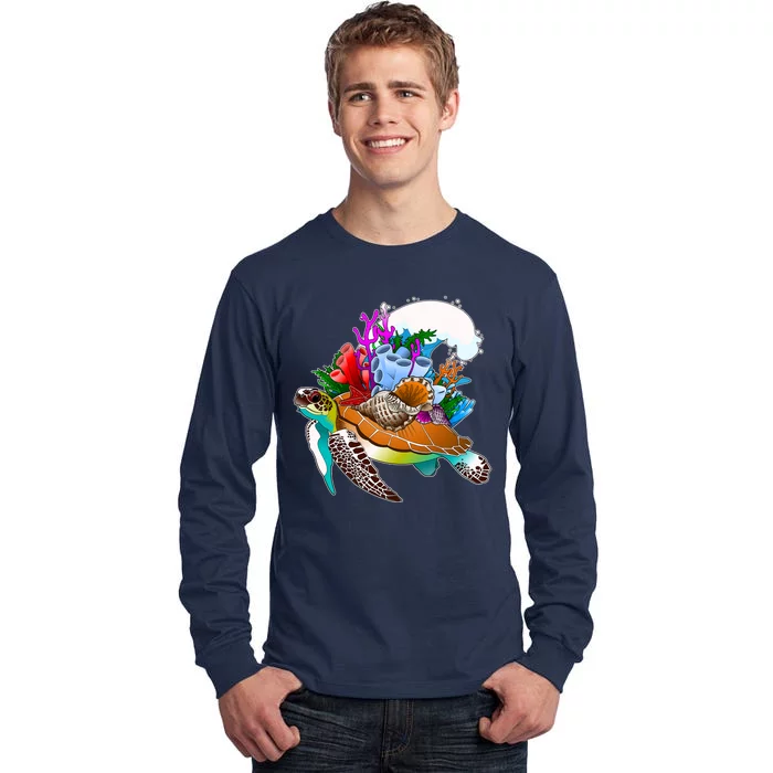 Cool Sea Turtle Ocean Life Tall Long Sleeve T-Shirt