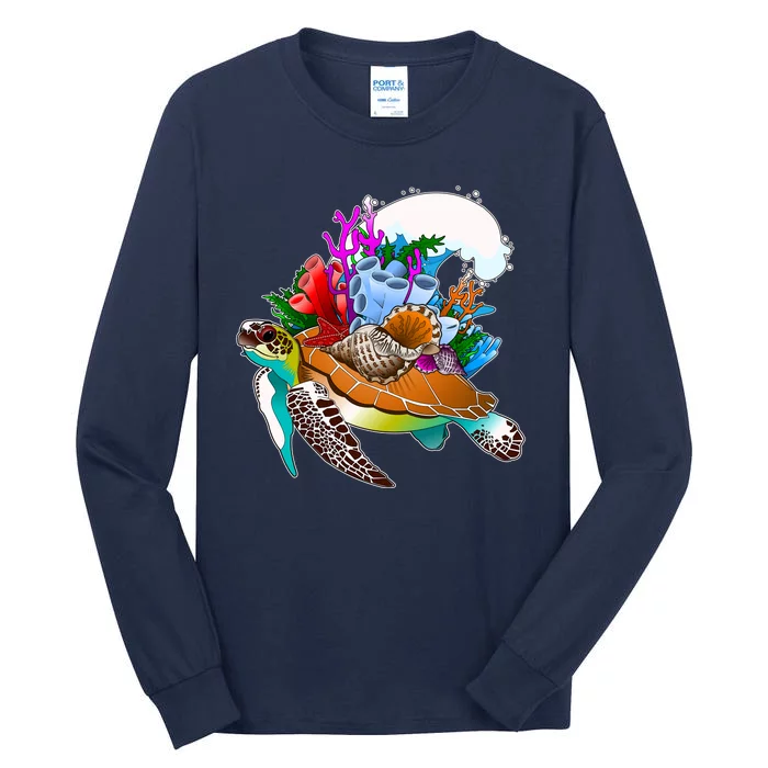 Cool Sea Turtle Ocean Life Tall Long Sleeve T-Shirt