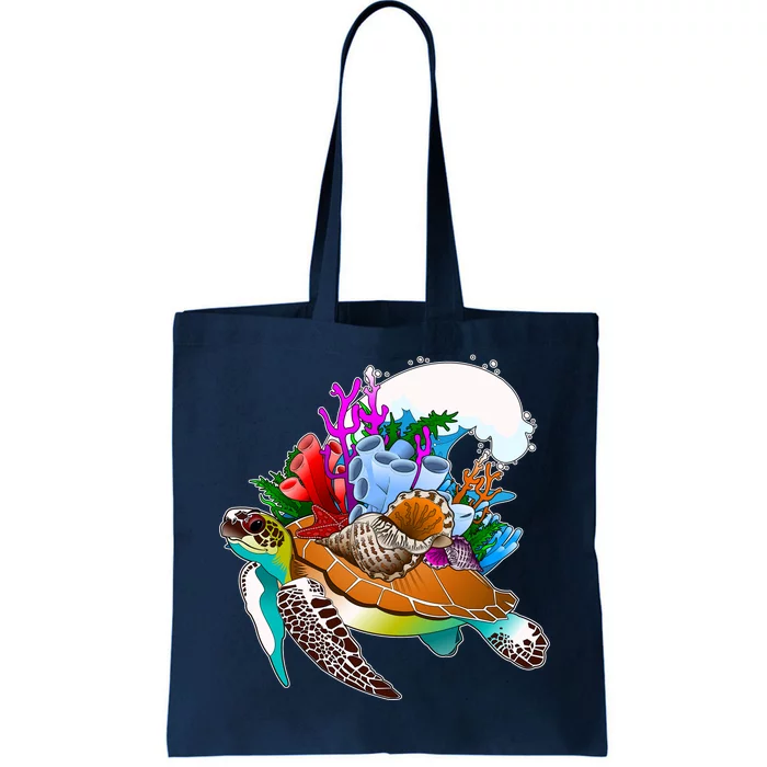 Cool Sea Turtle Ocean Life Tote Bag