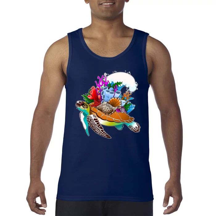 Cool Sea Turtle Ocean Life Tank Top