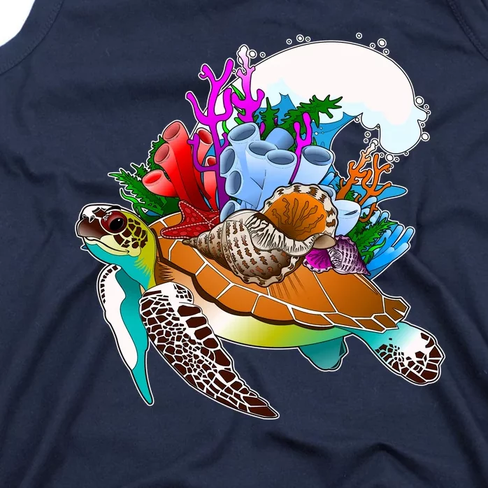 Cool Sea Turtle Ocean Life Tank Top