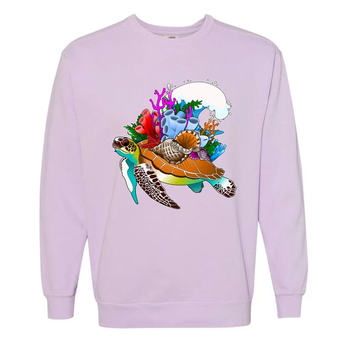 Cool Sea Turtle Ocean Life Garment-Dyed Sweatshirt