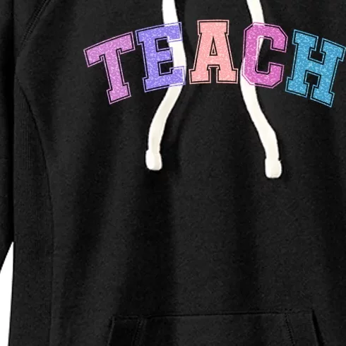 Cute Sporty Teach Logo Women's Fleece Hoodie