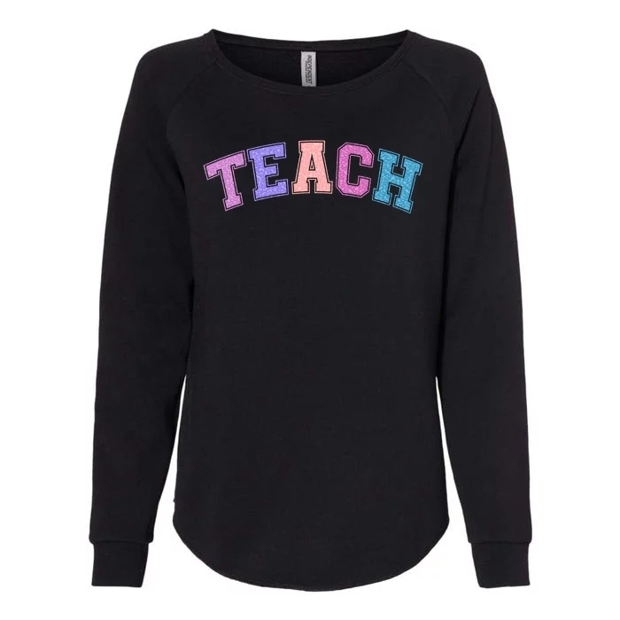 Cute Sporty Teach Logo Womens California Wash Sweatshirt