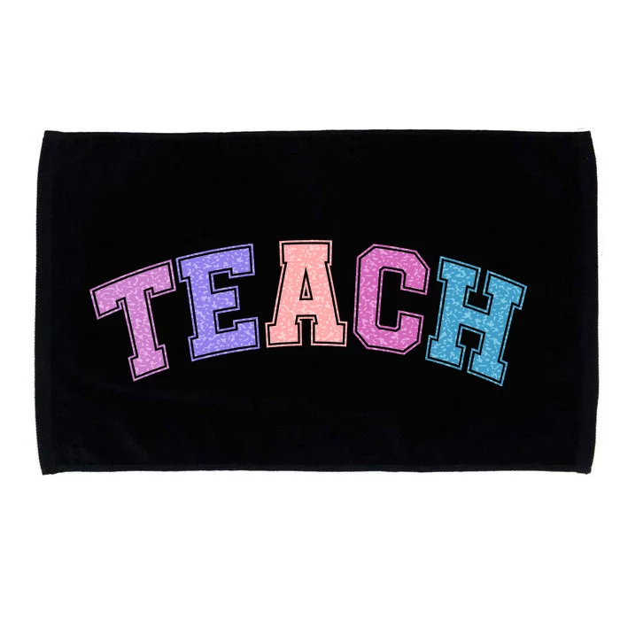 Cute Sporty Teach Logo Microfiber Hand Towel