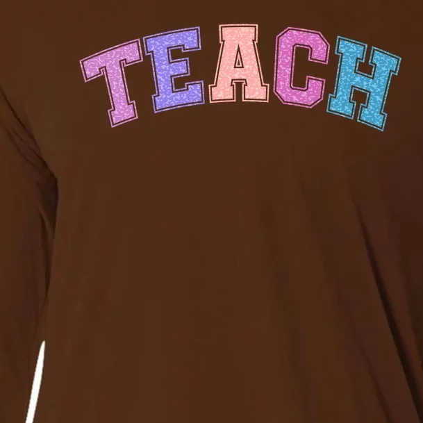 Cute Sporty Teach Logo Cooling Performance Long Sleeve Crew