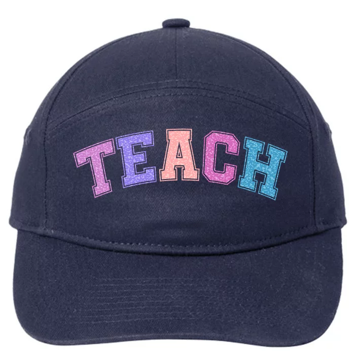 Cute Sporty Teach Logo 7-Panel Snapback Hat