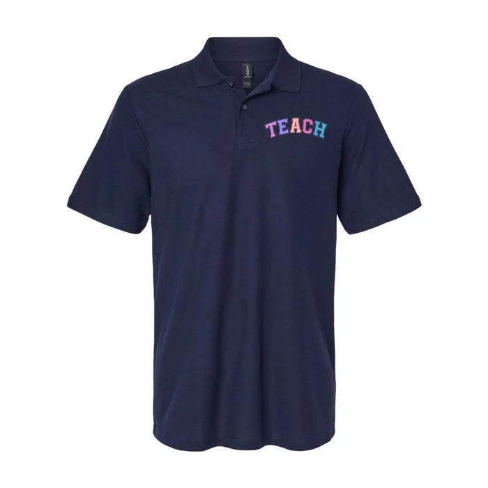 Cute Sporty Teach Logo Softstyle Adult Sport Polo