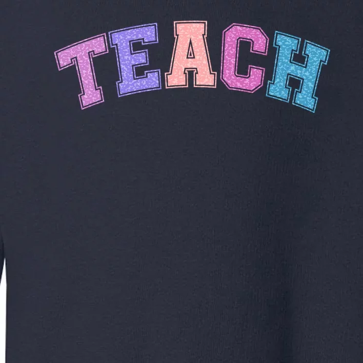 Cute Sporty Teach Logo Toddler Sweatshirt