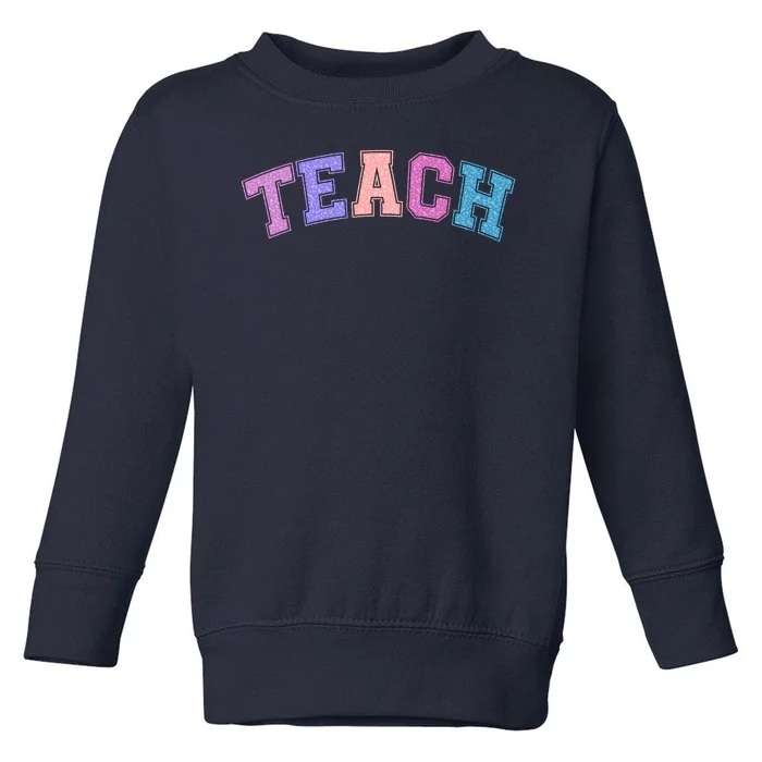 Cute Sporty Teach Logo Toddler Sweatshirt