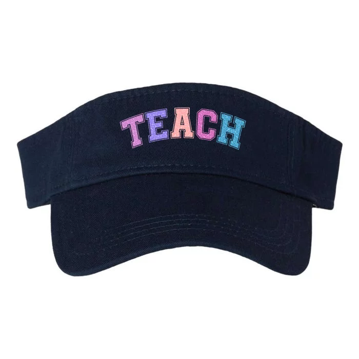 Cute Sporty Teach Logo Valucap Bio-Washed Visor