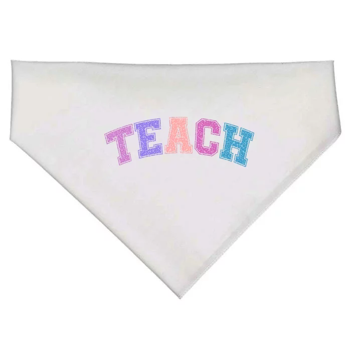 Cute Sporty Teach Logo USA-Made Doggie Bandana