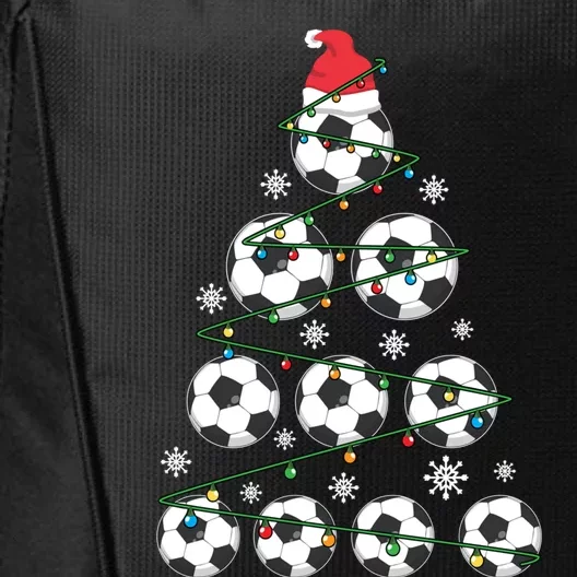 Christmas Soccer Tree Holiday Gift Sport Lover Soccer Player Great Gift City Backpack