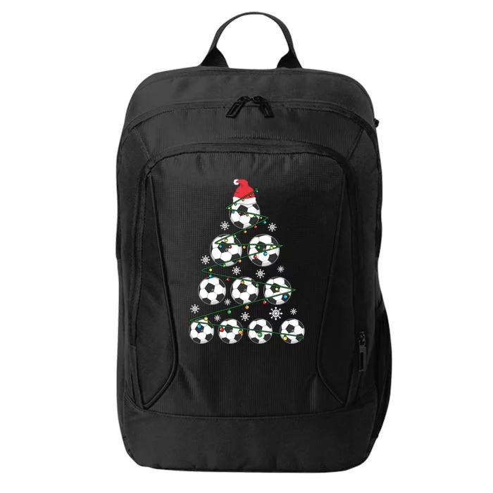 Christmas Soccer Tree Holiday Gift Sport Lover Soccer Player Great Gift City Backpack