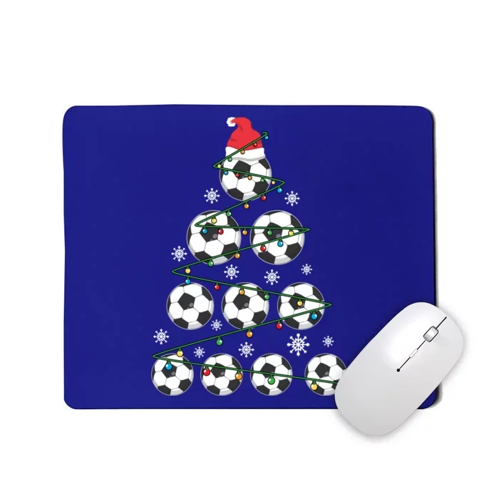 Christmas Soccer Tree Holiday Gift Sport Lover Soccer Player Great Gift Mousepad