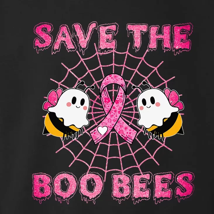 Cute Save The Boo Bees Halloween Breast Cancer Pink Ribbon Toddler Hoodie