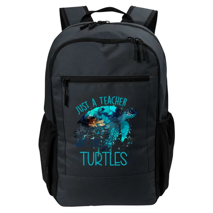 Cute Sea Turtle Teacher Ocean Wildlife Earth Day Teacher Daily Commute Backpack