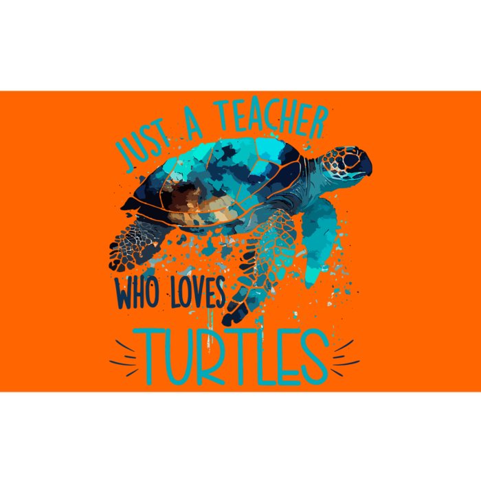 Cute Sea Turtle Teacher Ocean Wildlife Earth Day Teacher Bumper Sticker