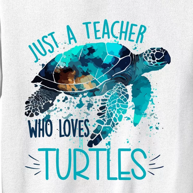 Cute Sea Turtle Teacher Ocean Wildlife Earth Day Teacher Sweatshirt