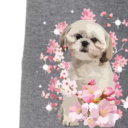 Cute Shih Tzu Mom Flower Happy Mothers Day Love Dog Doggie 3-End Fleece Hoodie