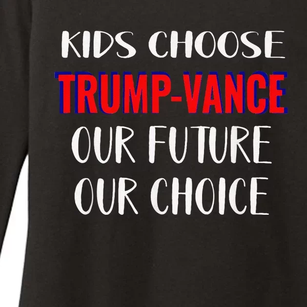 Choose Support Trumpvance Slogan Election 2024 Womens CVC Long Sleeve Shirt