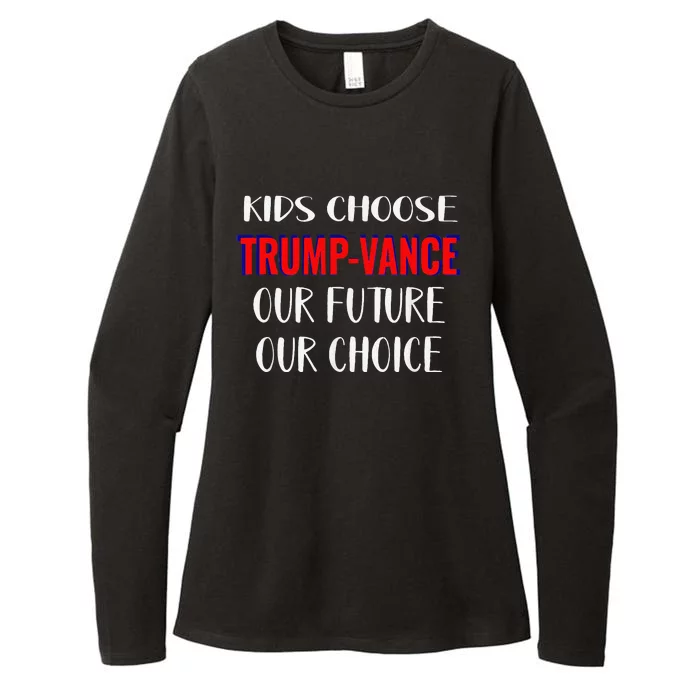 Choose Support Trumpvance Slogan Election 2024 Womens CVC Long Sleeve Shirt