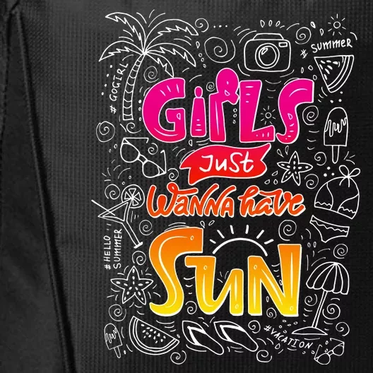 Cute Summer Time Girls Just Wanna Have Sun City Backpack