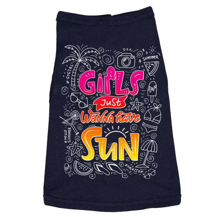 Cute Summer Time Girls Just Wanna Have Sun Doggie Tank