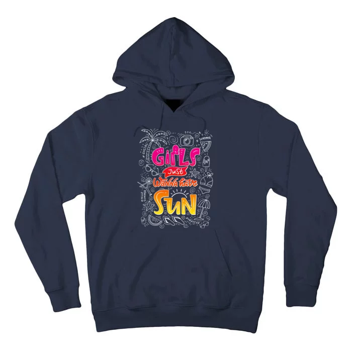 Cute Summer Time Girls Just Wanna Have Sun Tall Hoodie