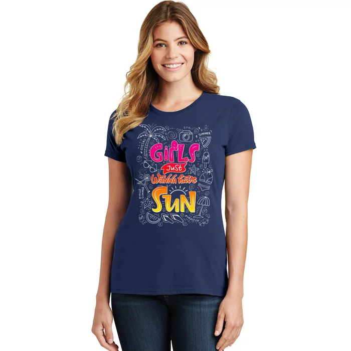 Cute Summer Time Girls Just Wanna Have Sun Women's T-Shirt