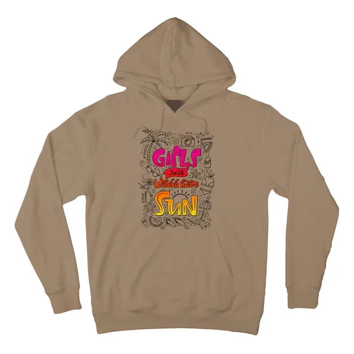 Cute Summer Time Girls Just Wanna Have Sun Hoodie