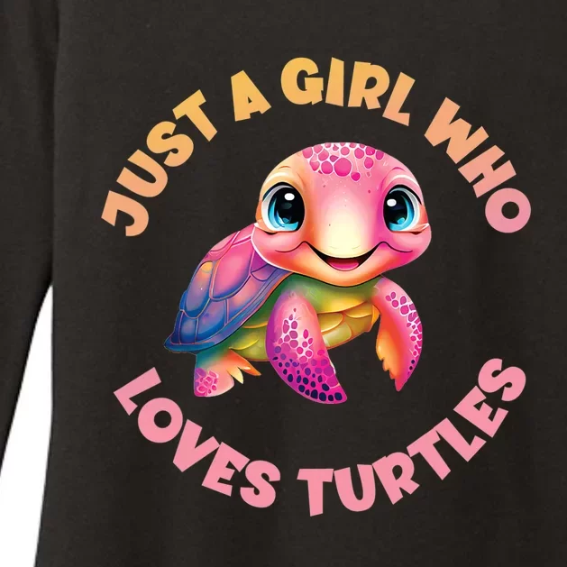 Cute Sea Turtle Kawaii Just A Who Loves Turtles Womens CVC Long Sleeve Shirt