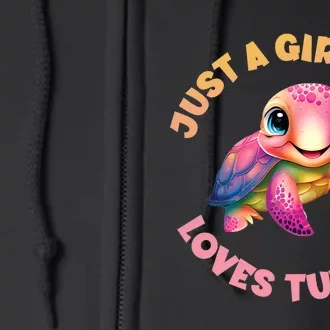 Cute Sea Turtle Kawaii Just A Who Loves Turtles Full Zip Hoodie