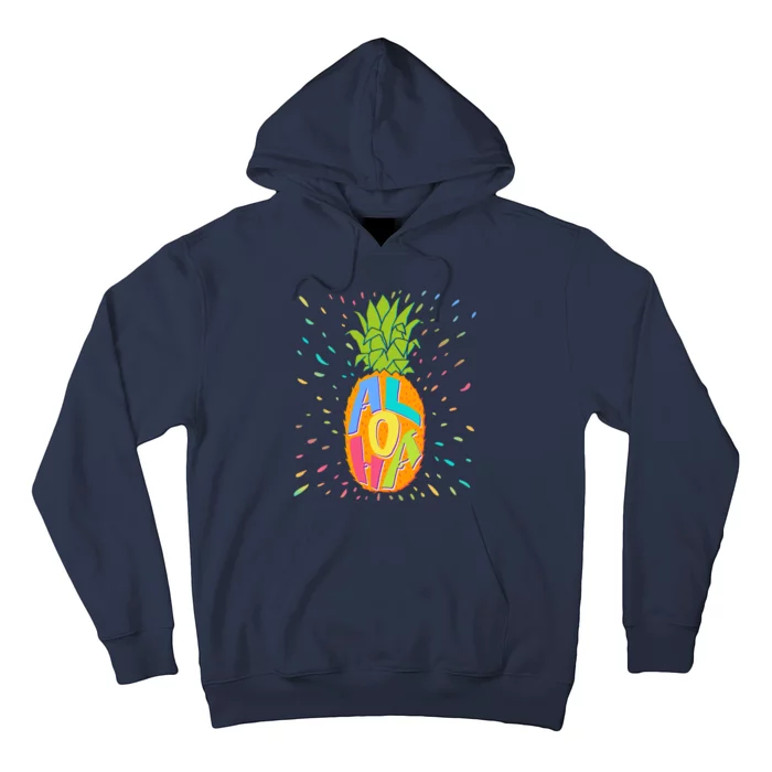 Colorful Summer Time Hawaiian Aloha Pineapple Hoodie