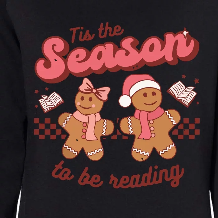 Christmas School Teacher Retro Librarian Groovy Xmas Books Womens California Wash Sweatshirt