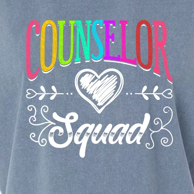 Counselor Squad Teacher Back To School Garment-Dyed Women's Muscle Tee