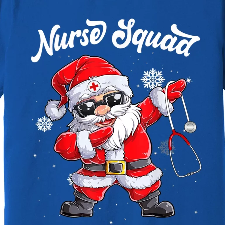 Christmas Scrub Tops Dabbing Santa Scrubs Nurse Squad Gift Premium T-Shirt